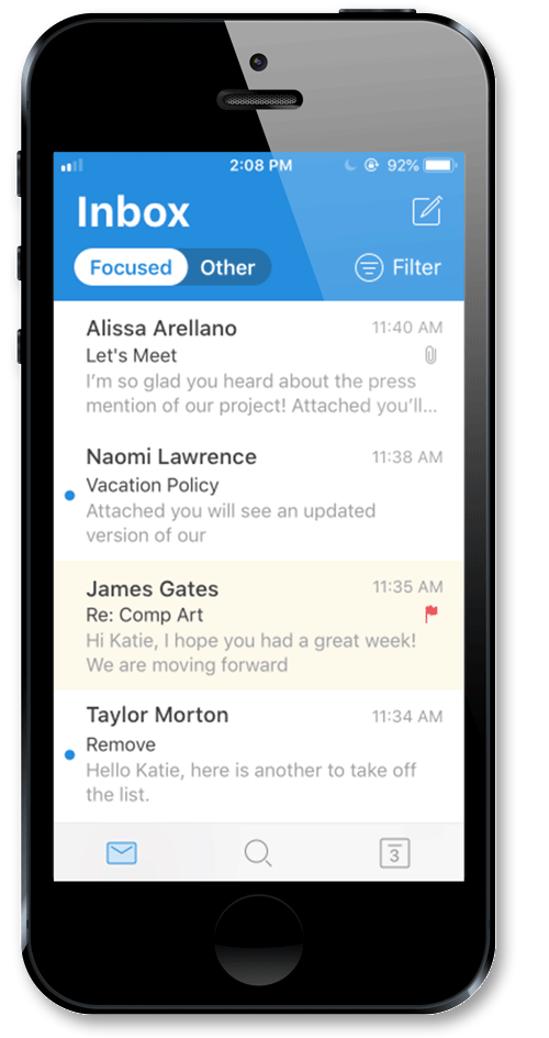 MeMmail's Webmail Inbox shown on a mobile device.